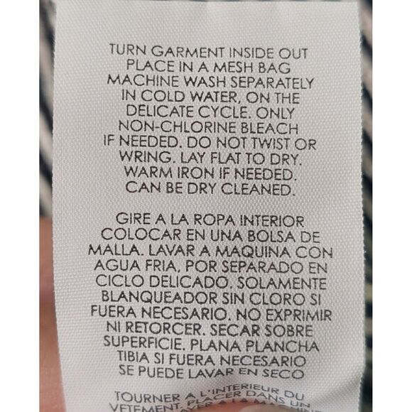 Cabi Women's Zip Cardigan/Top Black/White 3/4 Sleeve Side Ties Size Small - Picture 8 of 10